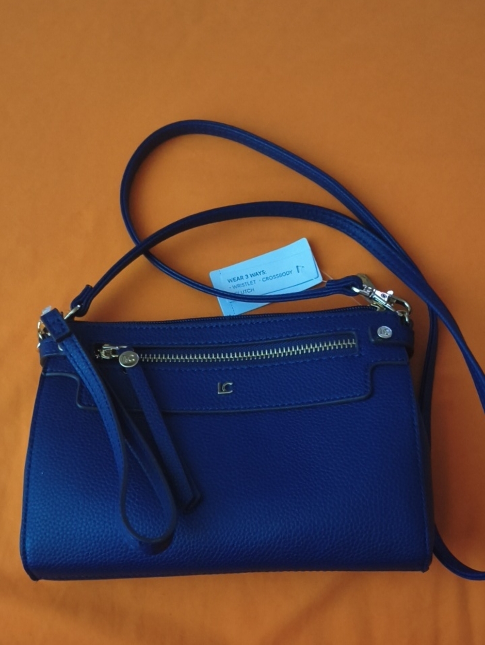Liz Claiborne, 3 Ways To Wear, Royal Blue Women's Crossbody/Clutch